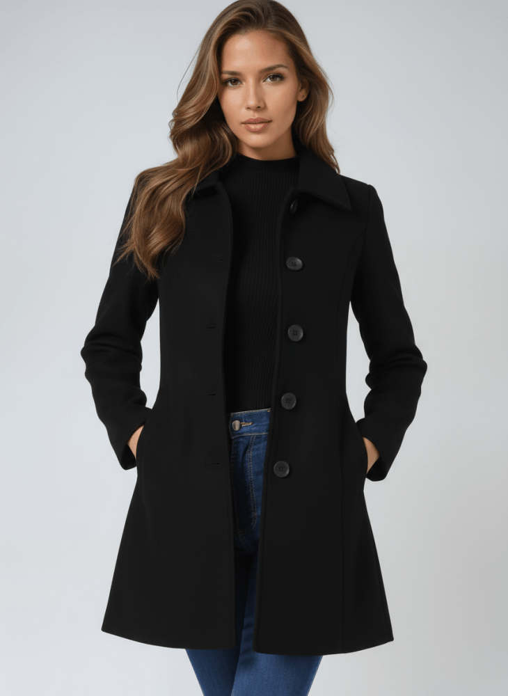 Helena | Abrigo de invierno para mujeres con un botón