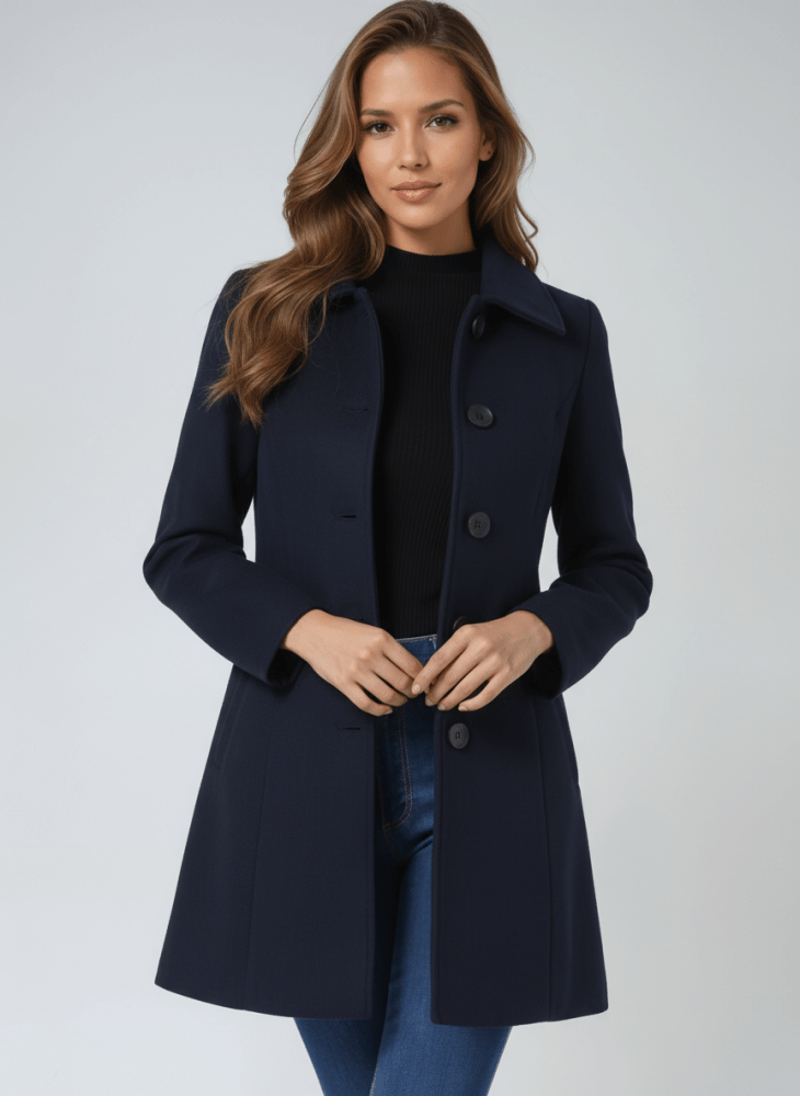 Helena | Abrigo de invierno para mujeres con un botón