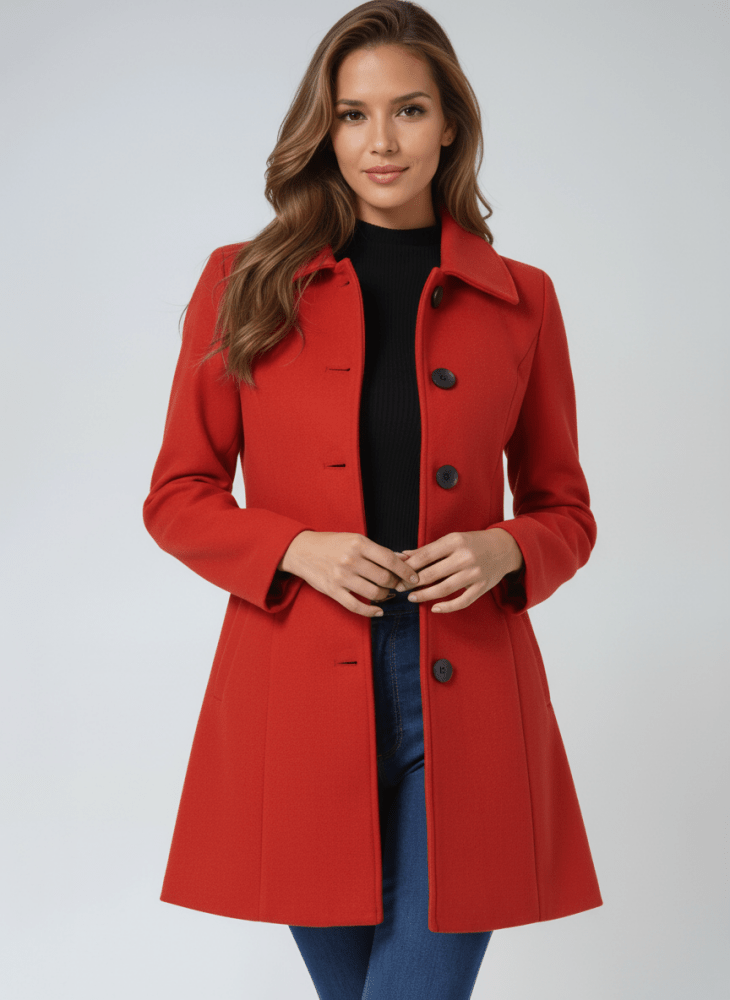 Helena | Abrigo de invierno para mujeres con un botón