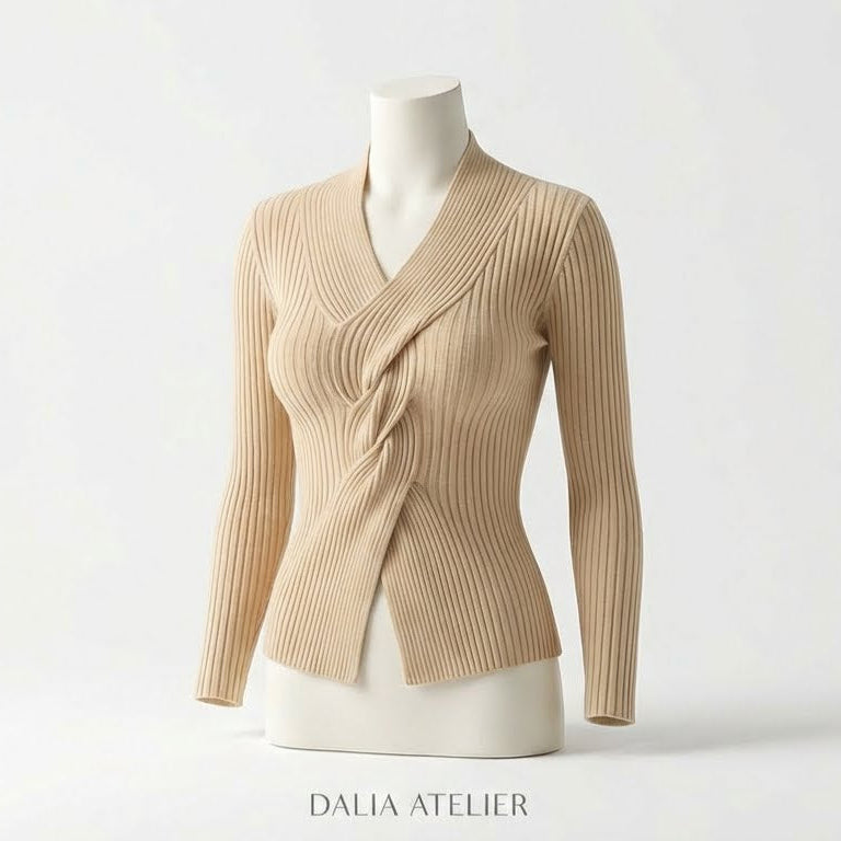 Rike | Elegante suéter de cuello en V para mujer para mayor comodidad