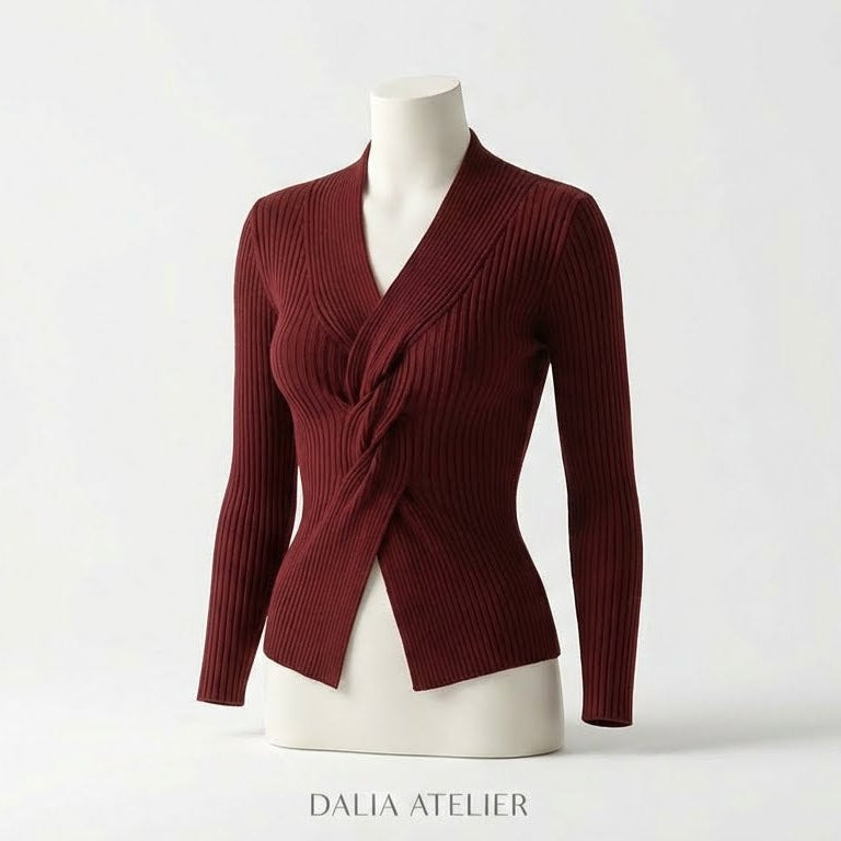 Rike | Elegante suéter de cuello en V para mujer para mayor comodidad