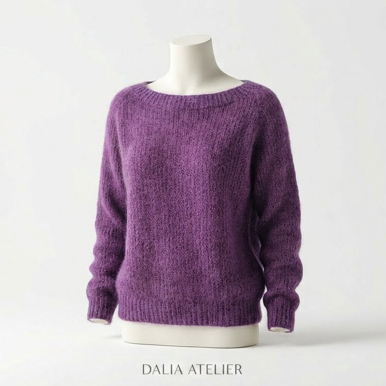 Yara | Jersey clásico de punto para mujer con cuello redondo
