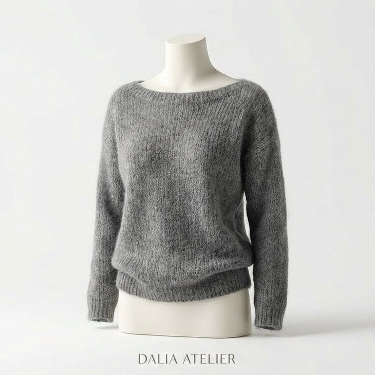 Yara | Jersey clásico de punto para mujer con cuello redondo