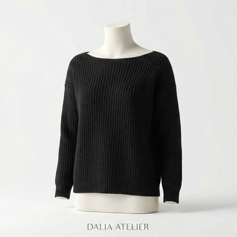 Yara | Jersey clásico de punto para mujer con cuello redondo