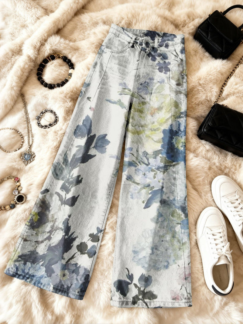 PANTALÓN PRINT ARTÍSTICO WIDE LEG