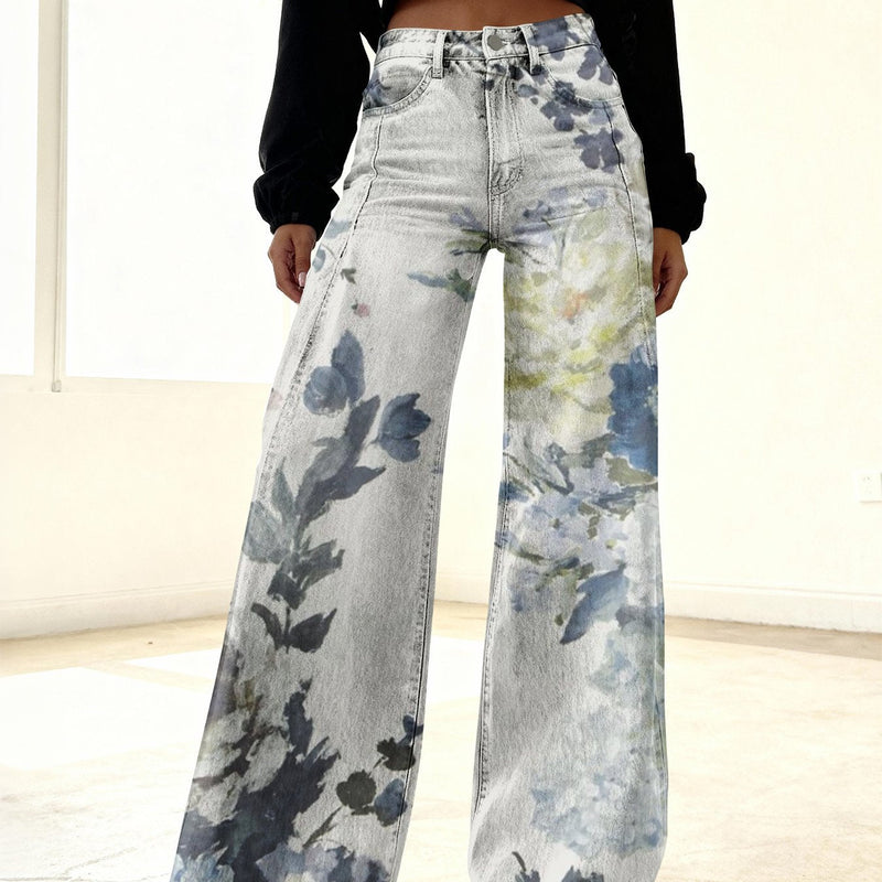 PANTALÓN PRINT ARTÍSTICO WIDE LEG