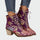 Sandra | Botines De Cuero Con Flores Elegantes Radiantes