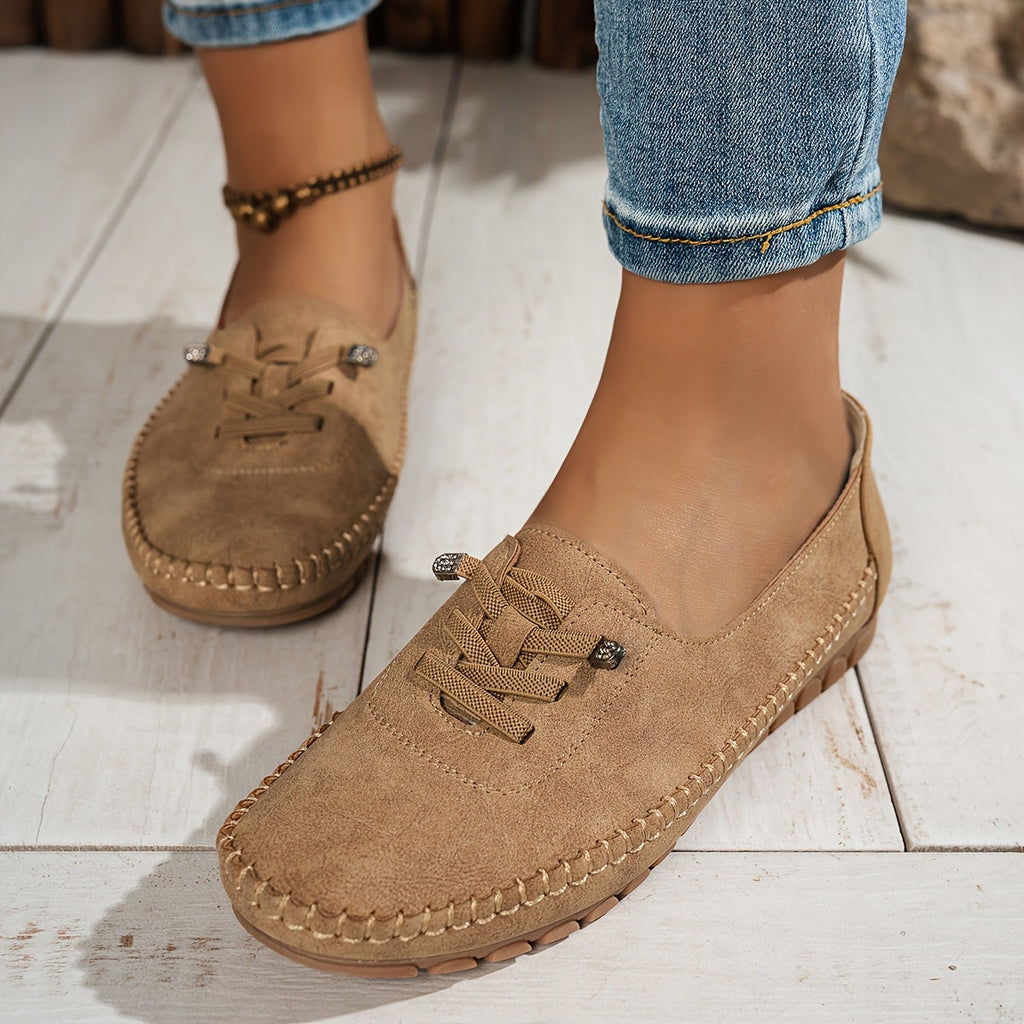 MOCASINES CASUALES DE ANTELINA CON CORDONES Y SUELA FLEXIBLE