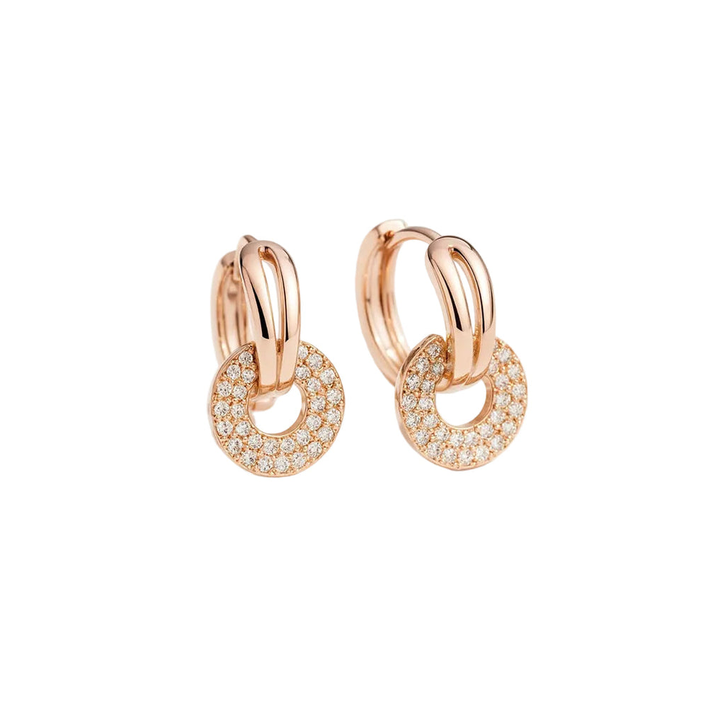 PENDIENTES VALENTINO COSTA ARO DORADO CON COLGANTE TEXTURIZADO