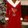 Amalia | Vestido de Cuello de Piel con Estampado Navideño
