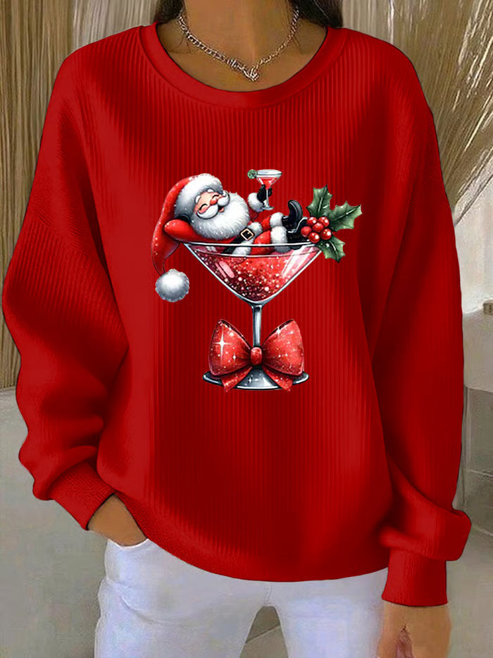 Lotte - Suéter navideño con diseño divertido de Papá Noel