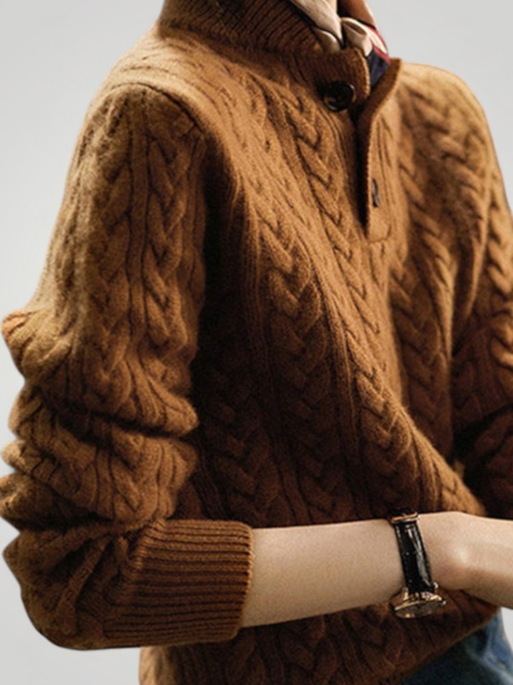 Britta | Elegante suéter de mujer con botones sofisticados