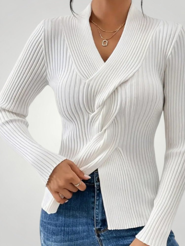 Rike | Elegante suéter de cuello en V para mujer para mayor comodidad