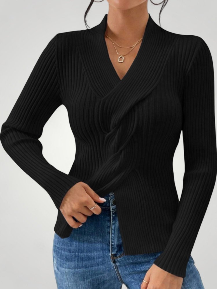 Rike | Elegante suéter de cuello en V para mujer para mayor comodidad