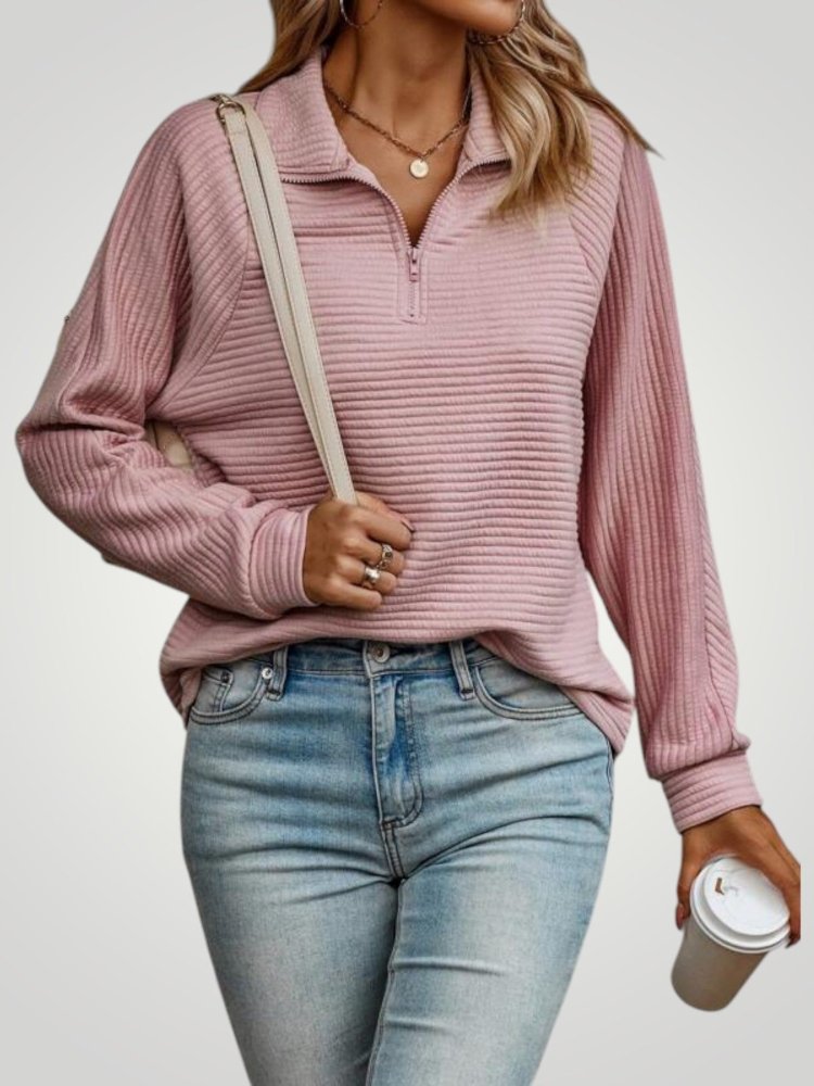 Aenne | Elegante suéter de cuello en V para mujer con una comodidad atemporal