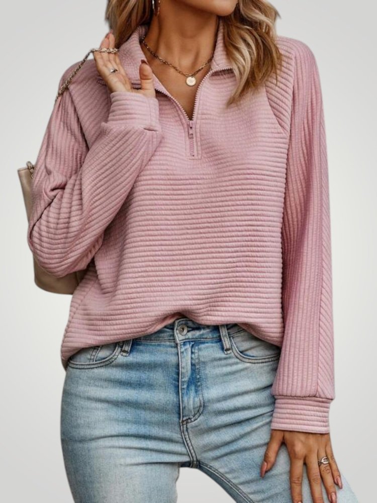 Aenne | Elegante suéter de cuello en V para mujer con una comodidad atemporal