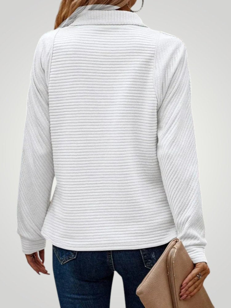 Aenne | Elegante suéter de cuello en V para mujer con una comodidad atemporal