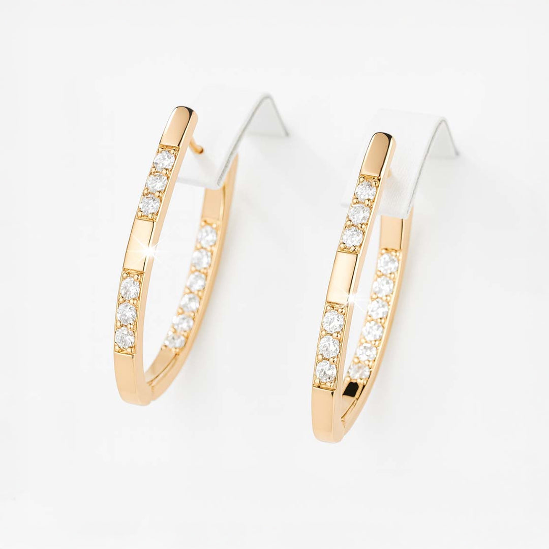 PENDIENTES VALENTINO COSTA ARO DORADO CON CIRCONITAS
