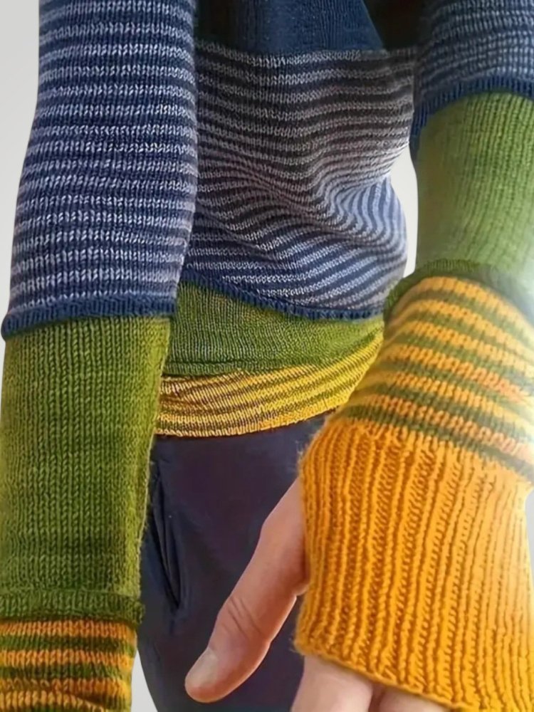 Nadja | Suéter de rayas con detalles elegantes