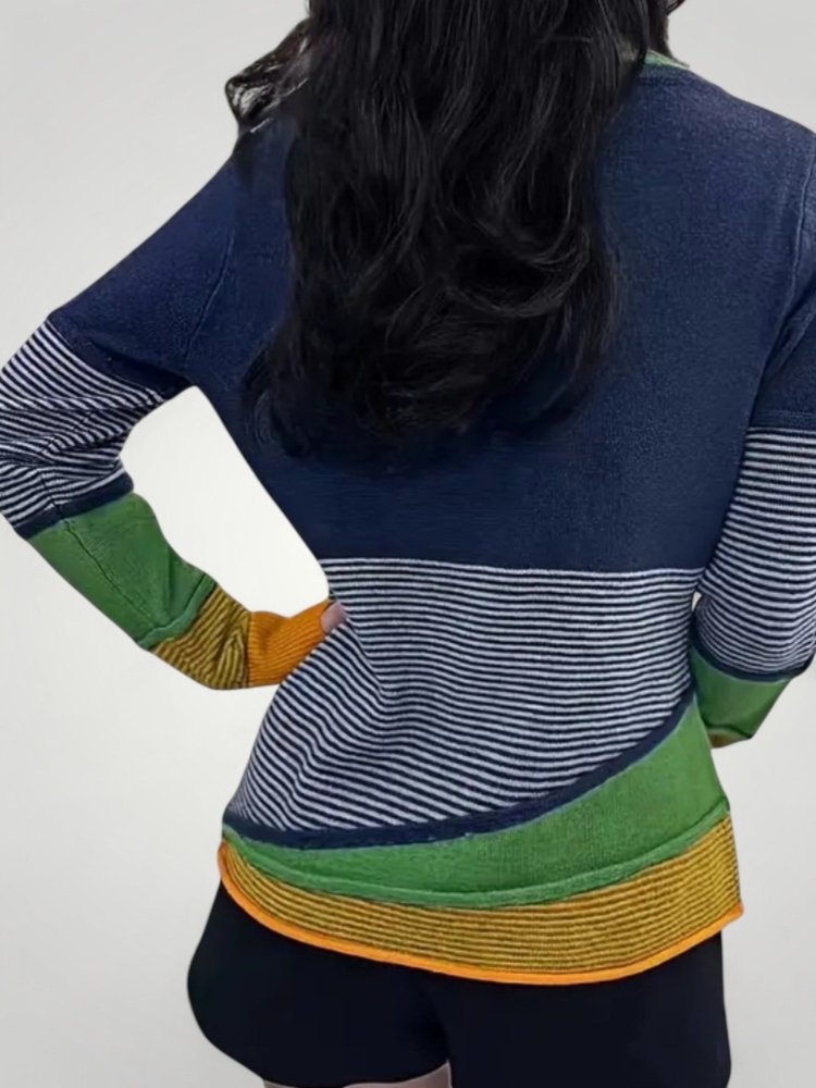 Nadja | Suéter de rayas con detalles elegantes