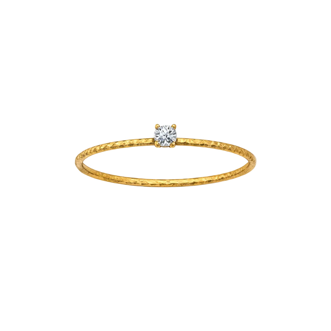 ANILLO VALENTINO COSTA SOLITARIO MINIMAL CON CIRCONITA