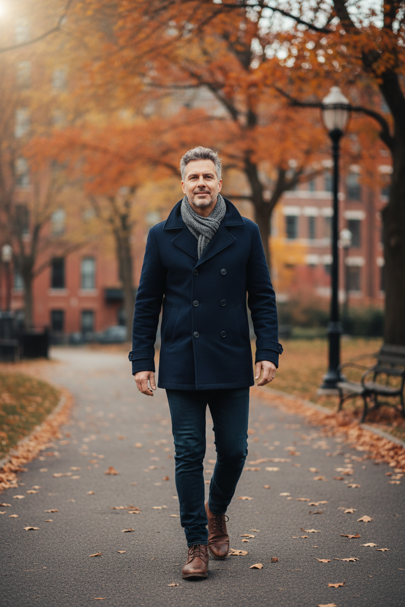 Hombre peacoat navy