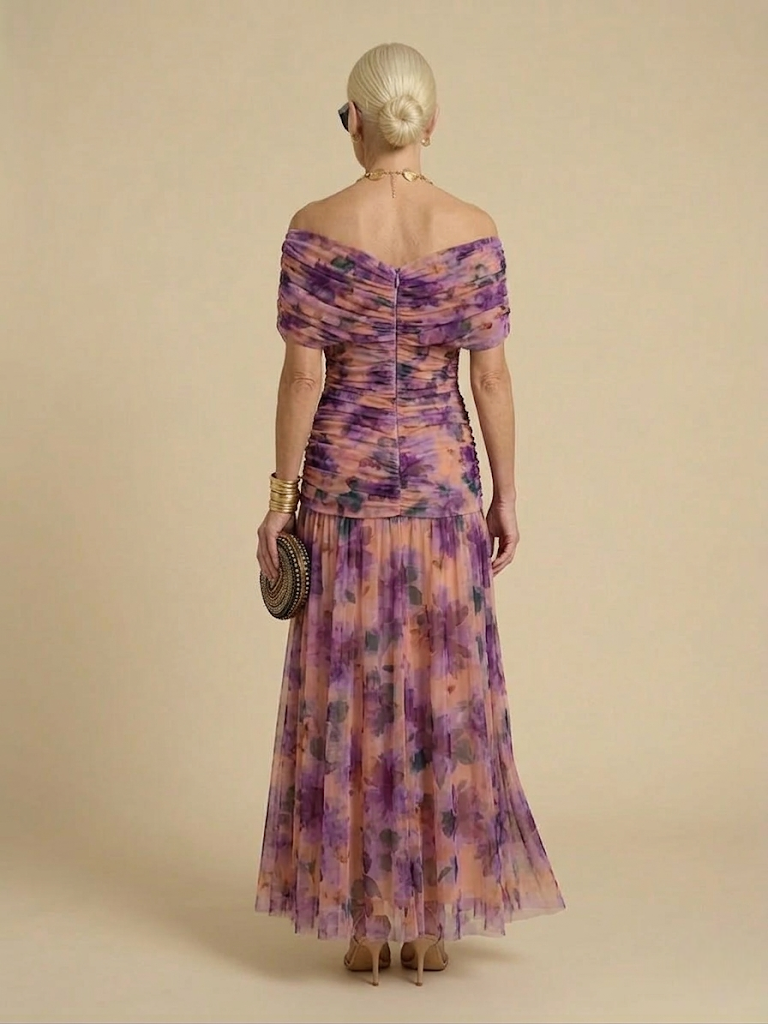 JULIETTE | VESTIDO DE GASA CON CUELLO EN V