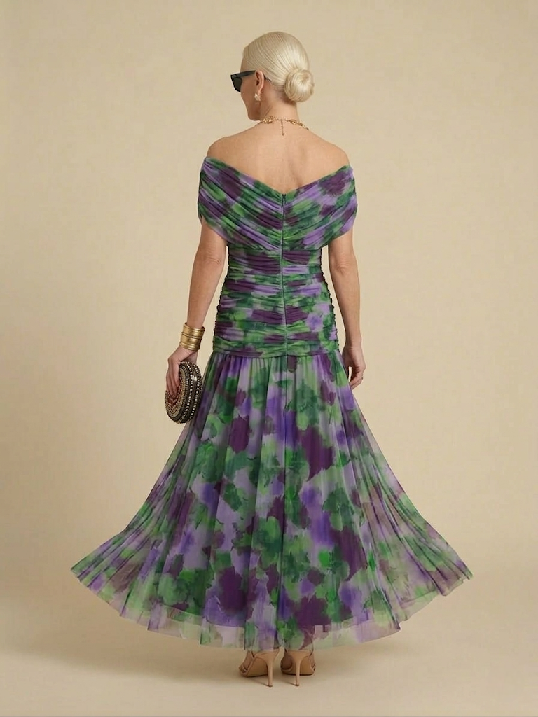 JULIETTE | VESTIDO DE GASA CON CUELLO EN V