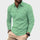 Guillermo™ | Polo casual de manga larga verde