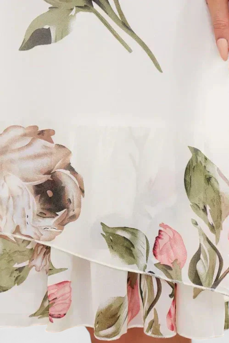 Tameka™ | Vestido Floral de Chiffon con Caída Etérea