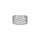 ANILLO VALENTINO COSTA TRIPLE ARO BICOLOR ENTRELAZADO CON CIRCONITAS