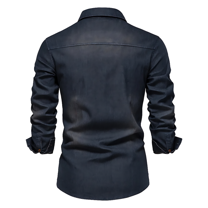 Santiago™ | Camisa de mezclilla de algodón de alta calidad