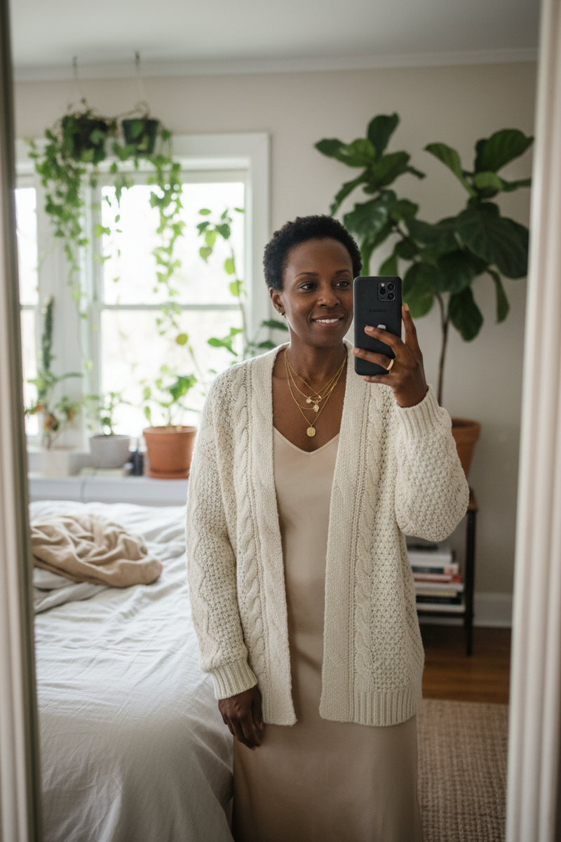 Selfie cardigan chunky