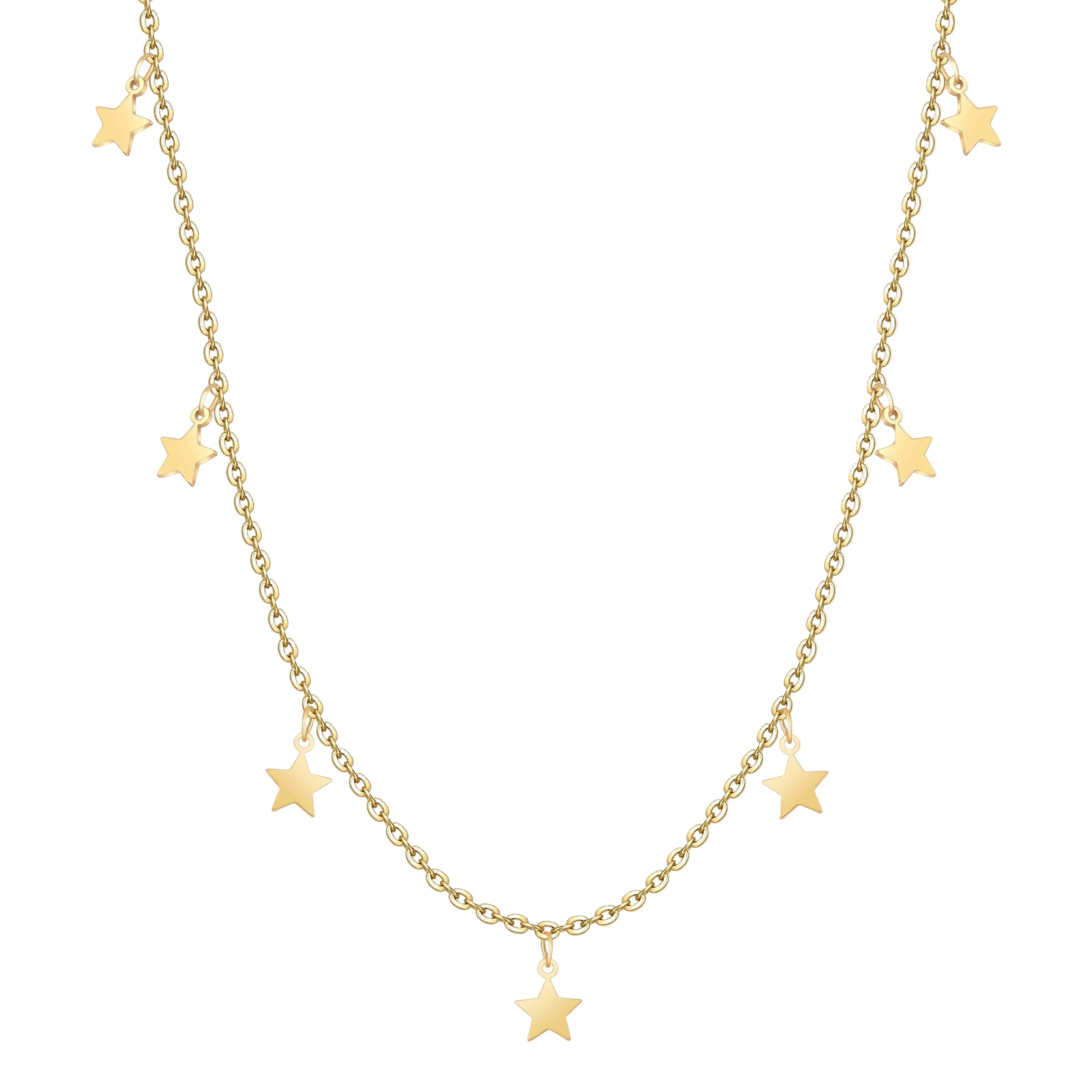 COLLAR VALENTINO COSTA DORADO CON ESTRELLAS