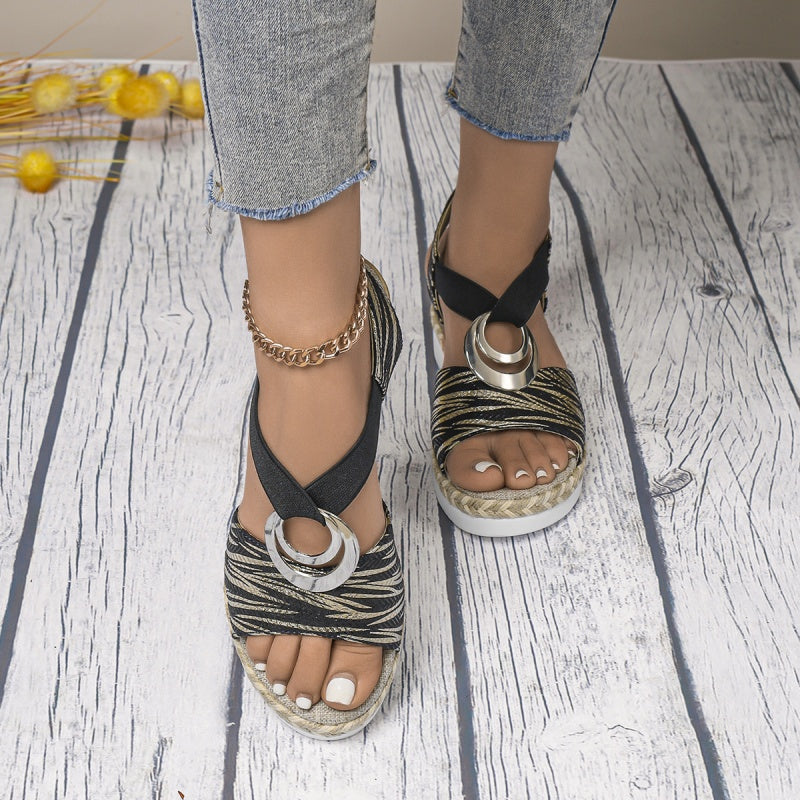 SANDALIAS DE PLATAFORMA ABIERTAS PARA MUJER - CÓMODAS, TRANSPIRABLES Y ANTIDESLIZANTES
