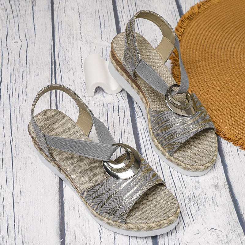 SANDALIAS DE PLATAFORMA ABIERTAS PARA MUJER - CÓMODAS, TRANSPIRABLES Y ANTIDESLIZANTES