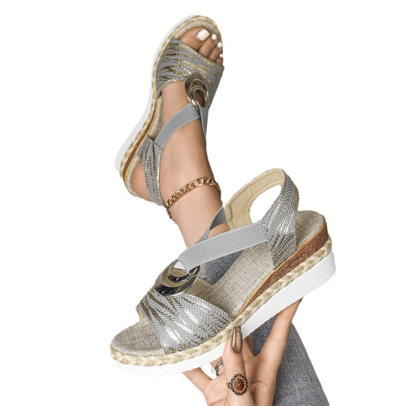 SANDALIAS DE PLATAFORMA ABIERTAS PARA MUJER - CÓMODAS, TRANSPIRABLES Y ANTIDESLIZANTES