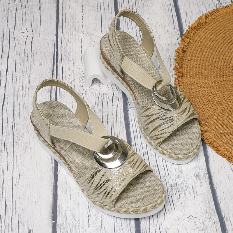 SANDALIAS DE PLATAFORMA ABIERTAS PARA MUJER - CÓMODAS, TRANSPIRABLES Y ANTIDESLIZANTES