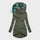 Monica™| Abrigo verde militar elegante de invierno para mujer
