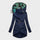 Mónica™ | Abrigo azul marino elegante de invierno para mujer