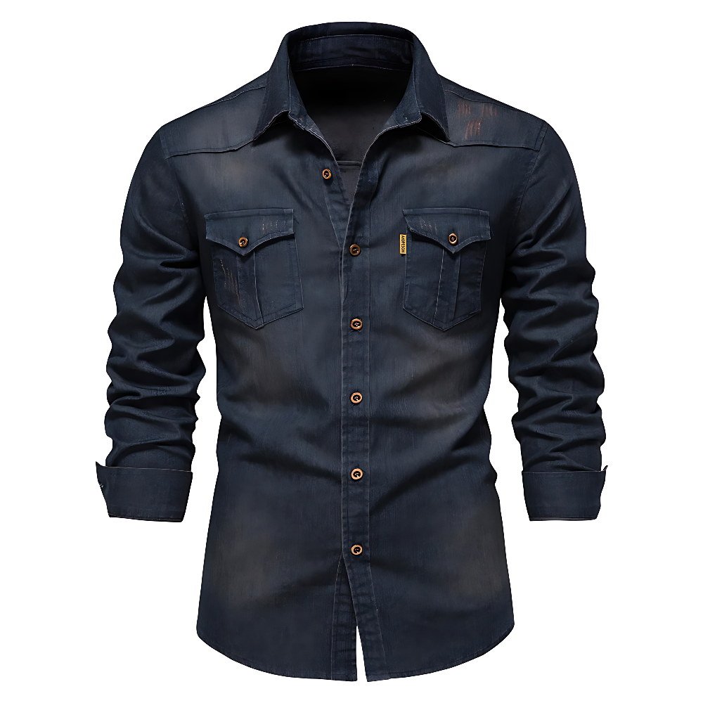 Santiago™ | Camisa de mezclilla de algodón de alta calidad