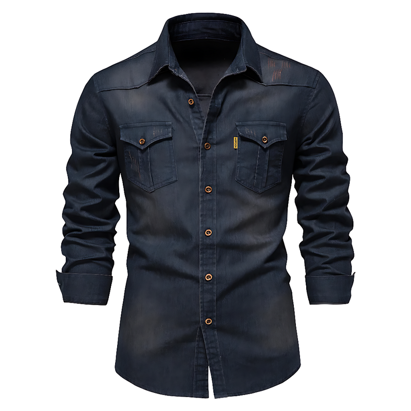 Santiago™ | Camisa de mezclilla de algodón de alta calidad
