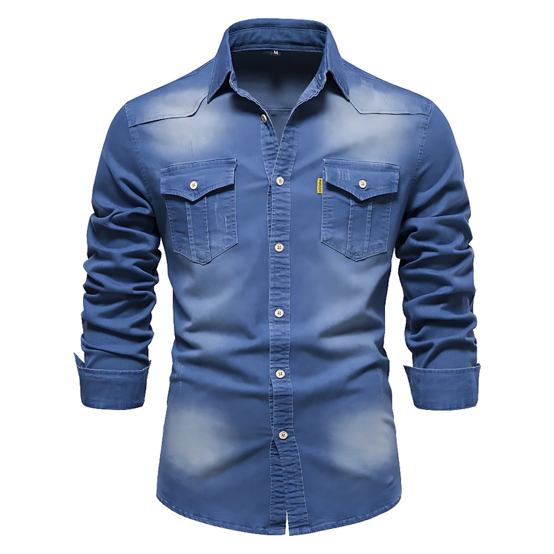 Santiago™ | Camisa de mezclilla de algodón de alta calidad